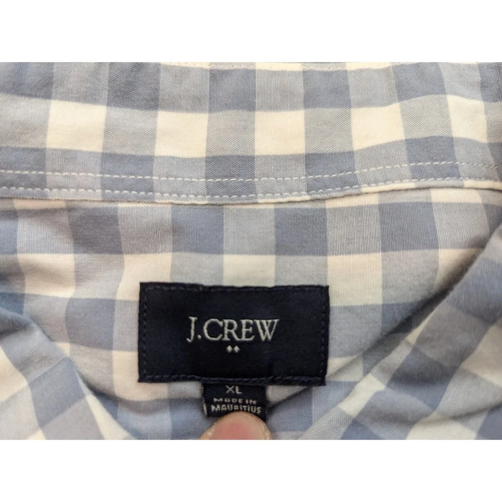 J.‎ Crew Button Up Shirt Mens Extra Large Check 100% Cotton Casual Office